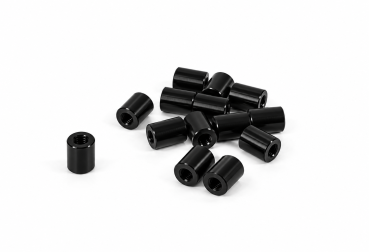 Preview: Aluminium Abstandshalter M2 x 5 mm | Female-Female | Schwarz eloxiert