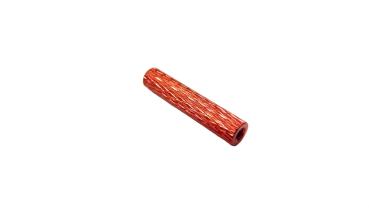 10 Stück runde Abstandshalter M2 x 20 mm gerändelt rot