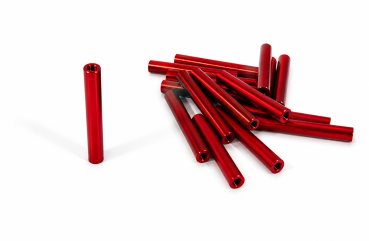 Preview: Aluminium Abstandshalter M2 x 30 mm | Female-Female | Rot eloxiert