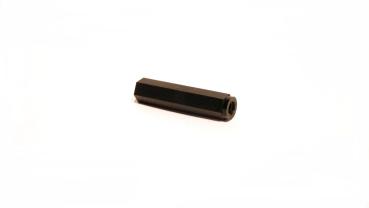 Nylon Abstandshalter M3 x 25 mm | Innengewinde beidseitig | Ø 6 mm | PA6 Schwarz