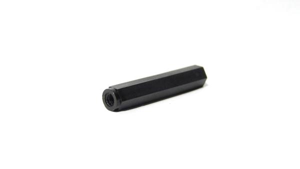 Nylon Abstandshalter M3 x 30 mm | Innengewinde beidseitig | Ø 6 mm | PA6 Schwarz