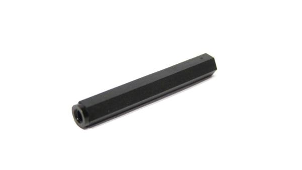 Nylon Abstandshalter M3 x 40 mm | Innengewinde beidseitig | Ø 6 mm | PA6 Schwarz